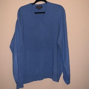 Brooks Brothers 3-ply Scottish cashmere blue sweater size Extra Large